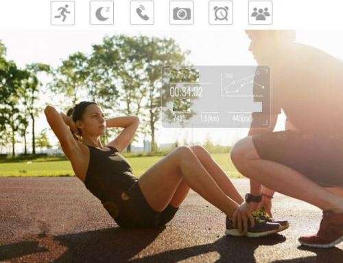 Bluetooth Smartwatch & Fitness Bracelet with Pedometer for Samsung & Android Phones BLACK