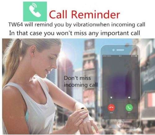 Bluetooth Smartwatch & Fitness Bracelet with Pedometer for Samsung & Android Phones BLACK