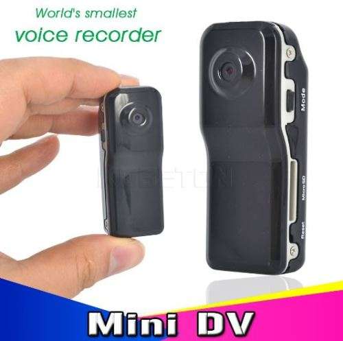 Mini DV / DVR - Smallest Digital Sports Camera - Support USB, Micro SD Card, AVI Format etc.