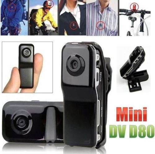 Mini DV / DVR - Smallest Digital Sports Camera - Support USB, Micro SD Card, AVI Format etc.