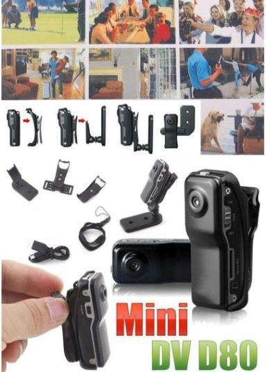 Mini DV / DVR - Smallest Digital Sports Camera - Support USB, Micro SD Card, AVI Format etc.