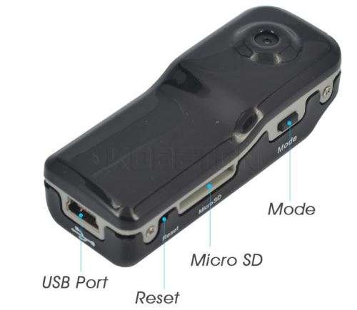 Mini DV / DVR - Smallest Digital Sports Camera - Support USB, Micro SD Card, AVI Format etc.