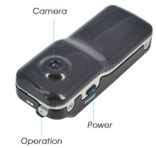 Mini DV / DVR - Smallest Digital Sports Camera - Support USB, Micro SD Card, AVI Format etc.