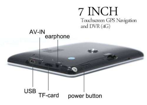 7" HD Touch Screen GPS Navigation - 4GB, FM, MP3, Video Player - IGO SA Maps