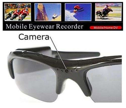 DVR Camera & Cam Recorder Sunglasses with Micro SD Slot, Carry Case, USB Data & Charging Cable Ect.