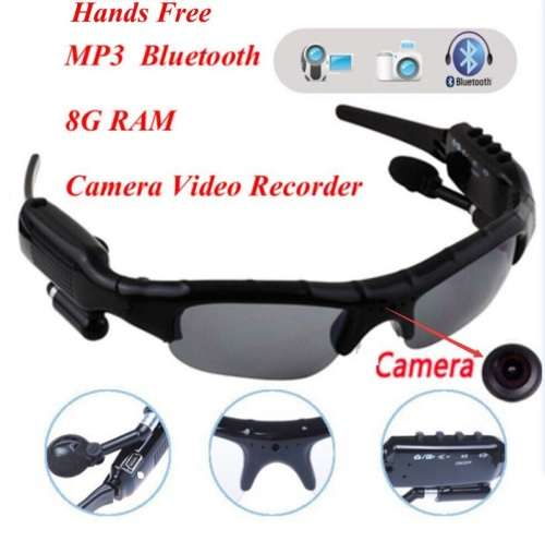DVR Camera & Cam Recorder Sunglasses with Micro SD Slot, Carry Case, USB Data & Charging Cable Ect.