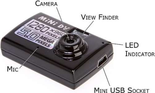 Ultra Mini DV / DVR - Support USB, Micro SD Card, Motion Detection, Sound & Video Recording, Camera
