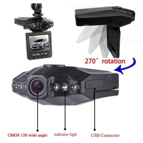 2.5" LCD Car DVR Camera & Cam Recorder, Motion Detection, Night Vision, Support USB & Micro SD