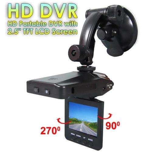 2.5" LCD Car DVR Camera & Cam Recorder, Motion Detection, Night Vision, Support USB & Micro SD