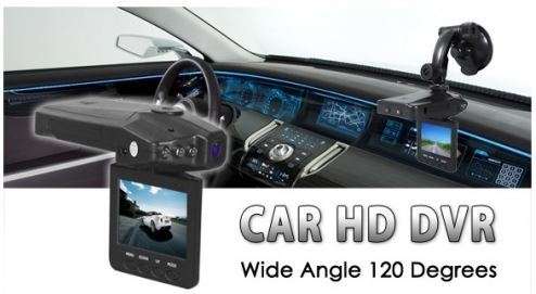 2.5" LCD Car DVR Camera & Cam Recorder, Motion Detection, Night Vision, Support USB & Micro SD