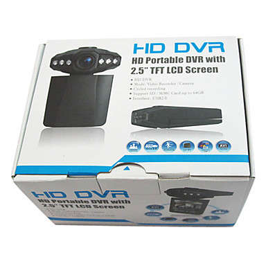 2.5" LCD Car DVR Camera & Cam Recorder, Motion Detection, Night Vision, Support USB & Micro SD