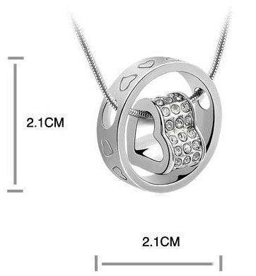 Elegant 925 Silver Heart in Ring Jewelry Set With Swarovski Crystals in Complimentary GIFT BOX