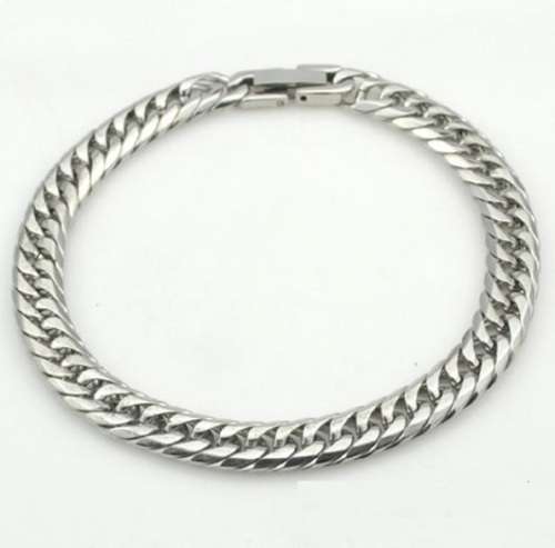 Elegant Men's 6mm Stainless Steel Link Chain Bracelet in Complimentary Gift Box