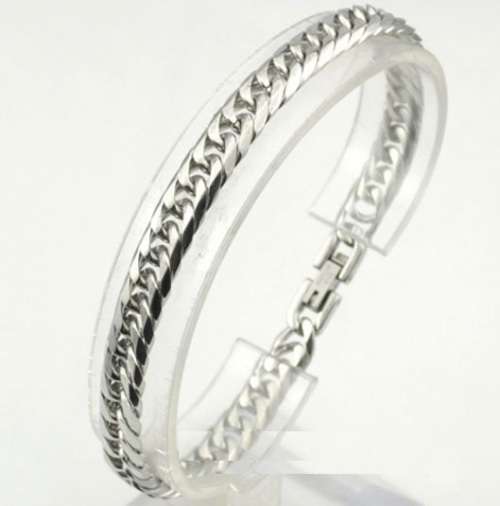Elegant Men's 6mm Stainless Steel Link Chain Bracelet in Complimentary Gift Box