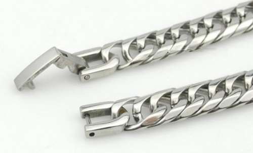 Elegant Men's 6mm Stainless Steel Link Chain Bracelet in Complimentary Gift Box