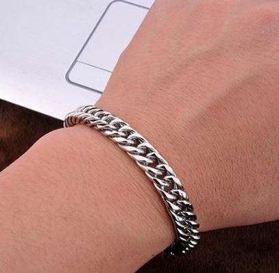 Elegant Men's 6mm Stainless Steel Link Chain Bracelet in Complimentary Gift Box