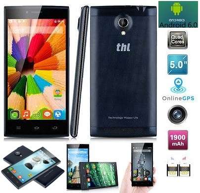 Original THL T6C 5" Android 6.0 Quad Core Smart Phone, 3G, Dual Sim, Dual Camera's, 1G RAM, 8G ROM