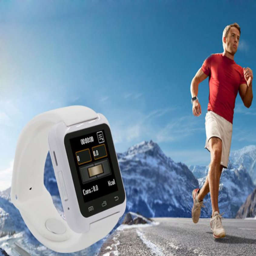 Bluetooth Smartwatch for Android - Pedometer, Sleep Monitor, Drink Reminder, Remote Camera - WHITE