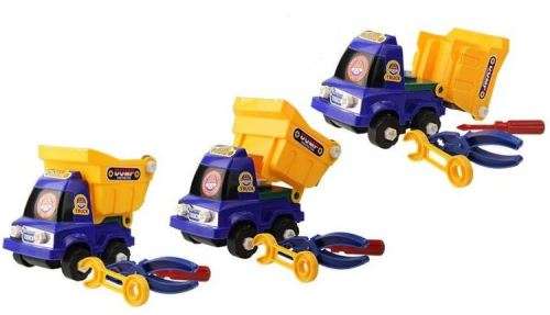 Learn & Play with a Self Assemble and Dismantling Dump Truck With Tools