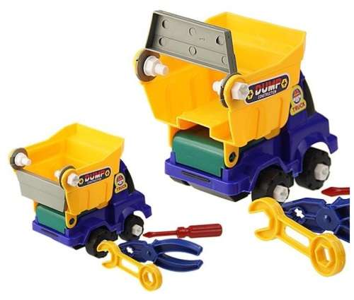 Learn & Play with a Self Assemble and Dismantling Dump Truck With Tools