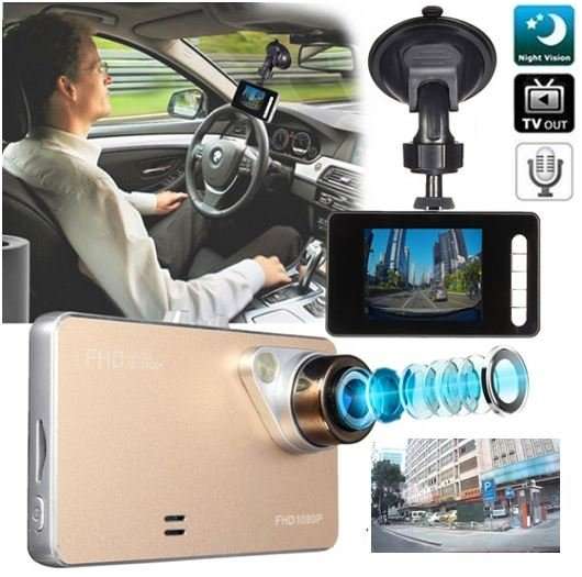 2.6" DVR Camera & Cam Recorder For Vehichle, Motion Detection. G-Sensor, Night Vision