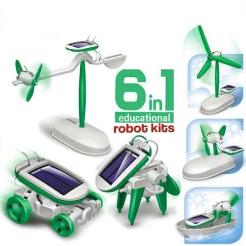 Educational Engineering Self Assembly 6 IN 1 Solar Rechargeable Kit - Learning, Logic & Creativity