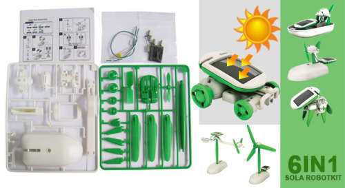 Educational Engineering Self Assembly 6 IN 1 Solar Rechargeable Kit - Learning, Logic & Creativity