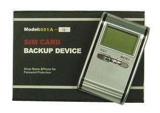 Sim Card Back-up & Restore Device - 2 Different Sim Cards, 1000 Contacts, Compact & Light Weight