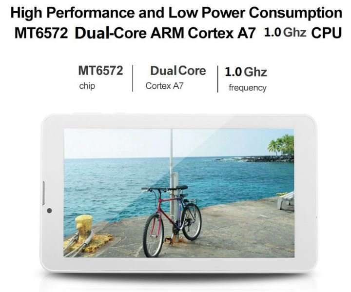 7" Android Smartphone Tablet, 4GB + 8GB SD Card, Wi-Fi, 3G, Dual Sim Cards, Dual Cameras, GPS