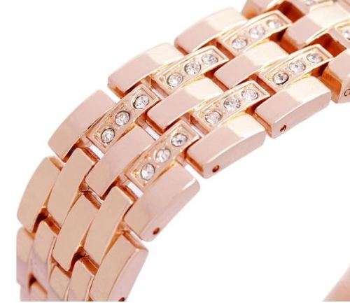 Elegant Ladies Geneva Crystal Quartz Chronograph Wrist Watch in Rose Gold, Gold and Silver