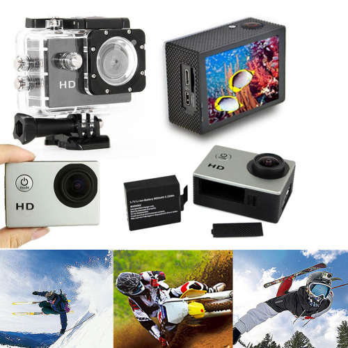 HD Action Sport DVR & Camera - Waterproof, LCD Screen, Side Helmet Mount, Waterproof Casing..