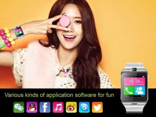 Smartphone Watch, SIM CARD, Bluetooth, Camera, Sleep Monitor, SD Card, MP3