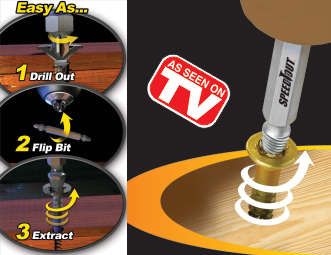 4 Piece Screw & Bolt Extractor Drill Bitts & Guide Set - Broken Easy Out Fastener Kit