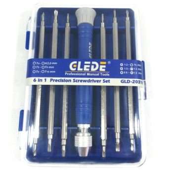 6 in 1 Precision Screwdriver Set for Repairs on Vehicle, Radio's, Watches, Phones, Computers etc.