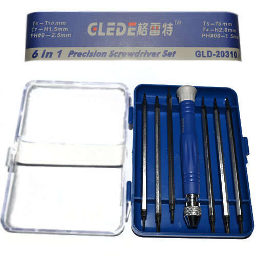 6 in 1 Precision Screwdriver Set for Repairs on Vehicle, Radio's, Watches, Phones, Computers etc.
