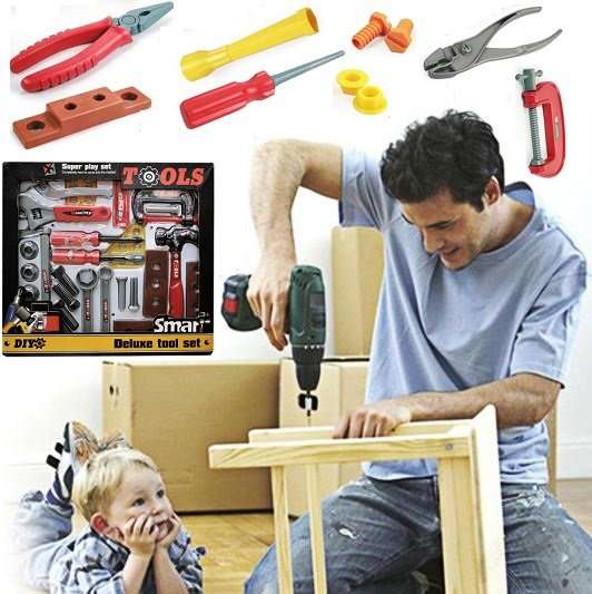 48 Piece Deluxe Tool Set For All Little Handyman Boy's
