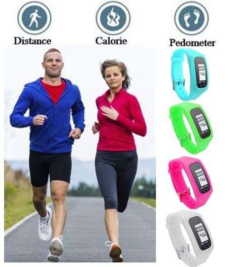 LCD Sport & Fitness PEDOMETER Wrist Watch, Step Counter, Calories, Distance, Available in 4 Colours
