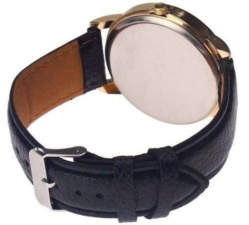 Luxury Leather Geneva Crystal Quartz Wrist Watch in Complimentary Gift Box