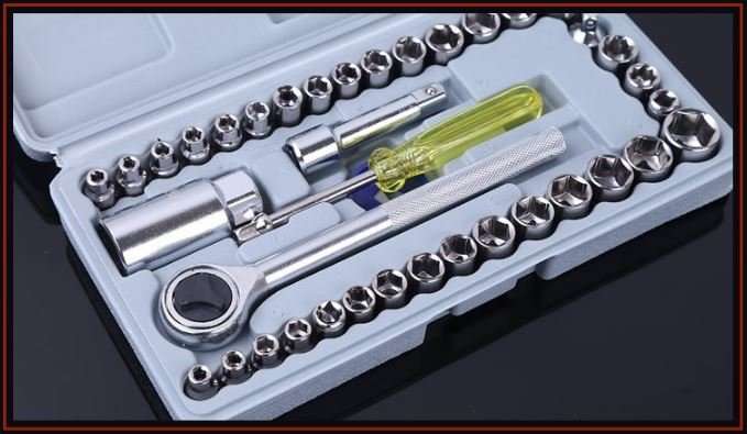 40 Piece Combination Socket Wrench Set - All You Need, Compact in a Case