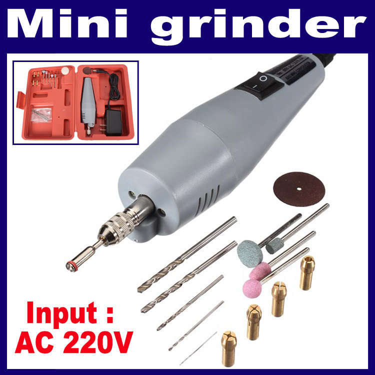 Mini 15 Piece Electric Drill & Grinder Set Compact in a Carry Case