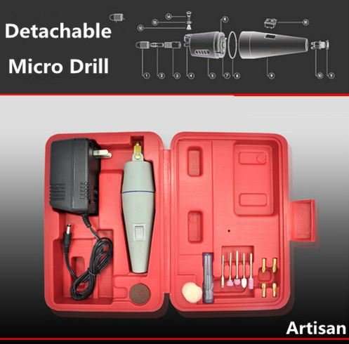 Mini 15 Piece Electric Drill & Grinder Set Compact in a Carry Case
