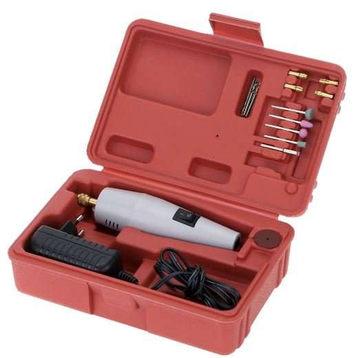 Mini 15 Piece Electric Drill & Grinder Set Compact in a Carry Case