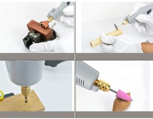 Mini 15 Piece Electric Drill & Grinder Set Compact in a Carry Case