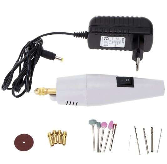 Mini 15 Piece Electric Drill & Grinder Set Compact in a Carry Case