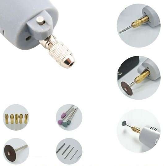 Mini 15 Piece Electric Drill & Grinder Set Compact in a Carry Case