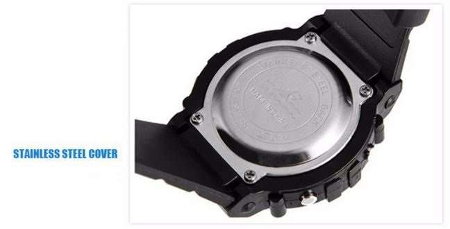 Silver Chrono LED Sports Wrist Watch, Date & Time, Digital, Alarm, Stopwatch etc With Silicone Strap