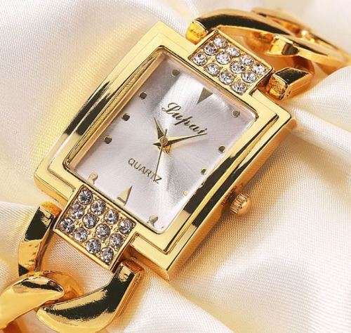 Elegant & Attractive Ladies Rose Gold Austrian Crystal LUPAI Quartz Wrist Watch in Gift Box