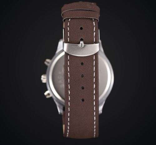 Elegant CURREN Military Leather Mens Wrist Watch - White & Brown