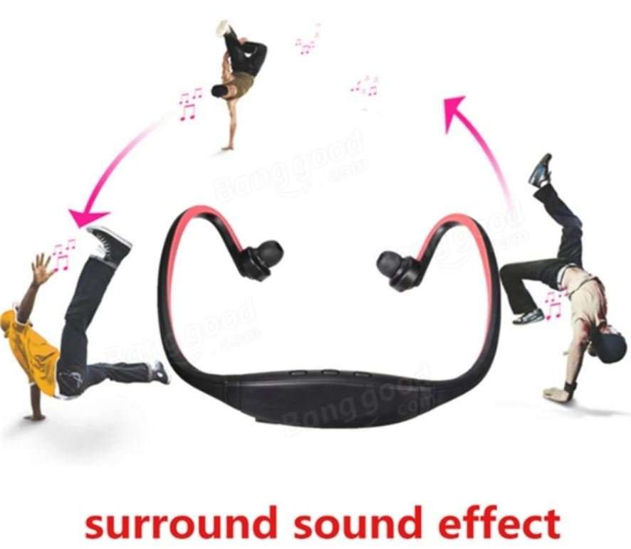 Stereo Sport Bluetooth Wireless Headset - MP3 Player & FM Radio With USB Port for Android & iPhone