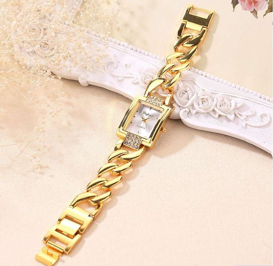 Elegant & Attractive Ladies Rose Gold Austrian Crystal LUPAI Quartz Wrist Watch in Gift Box